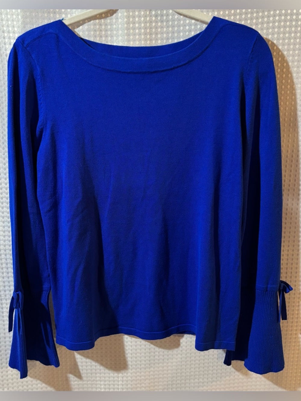 Cable & Gauge M Royal Blue Bell Sleeve Sweater